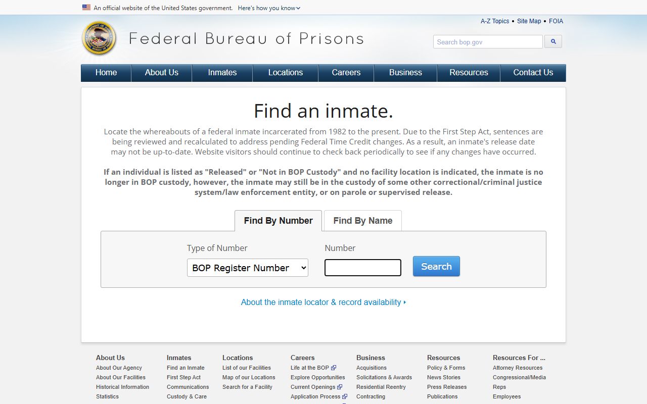 Federal BOP inmate locator for released Gaston County inmates